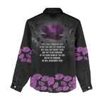 ANZAC Day Remembrance Women Casual Shirt Purple Poppy We Will Remember Them