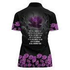 ANZAC Day Remembrance Women Polo Shirt Purple Poppy We Will Remember Them