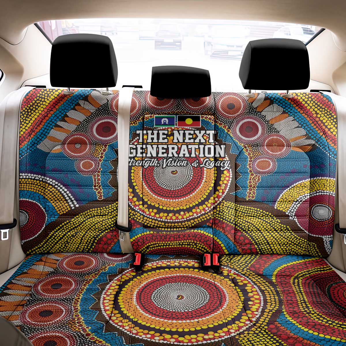 A Bright Future NAIDOC 2025 Back Car Seat Cover Aboriginal Indigenous Art