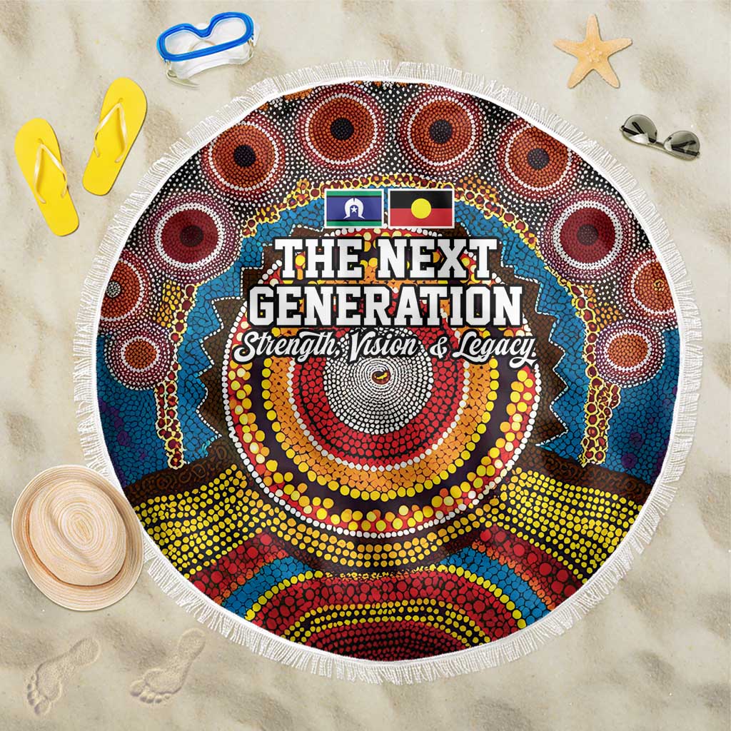 A Bright Future NAIDOC 2025 Beach Blanket Aboriginal Indigenous Art