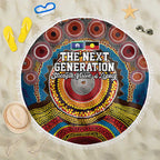 A Bright Future NAIDOC 2025 Beach Blanket Aboriginal Indigenous Art