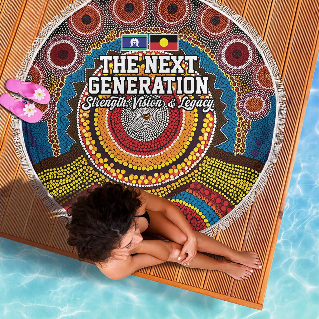 A Bright Future NAIDOC 2025 Beach Blanket Aboriginal Indigenous Art
