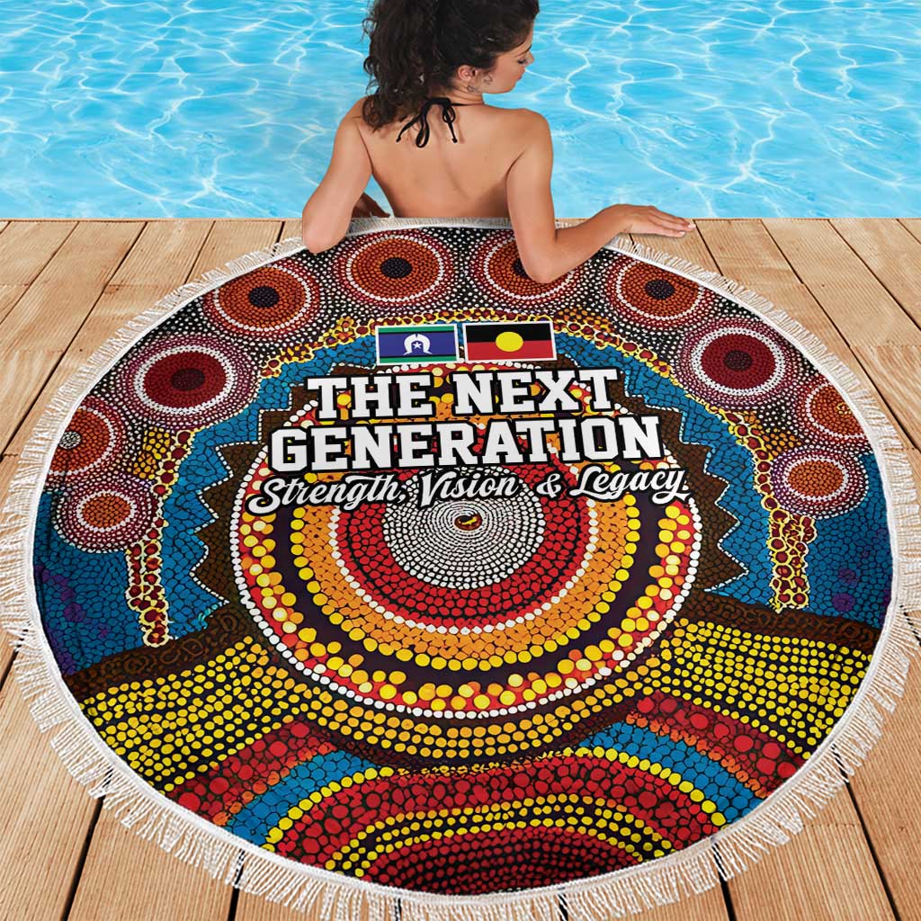 A Bright Future NAIDOC 2025 Beach Blanket Aboriginal Indigenous Art