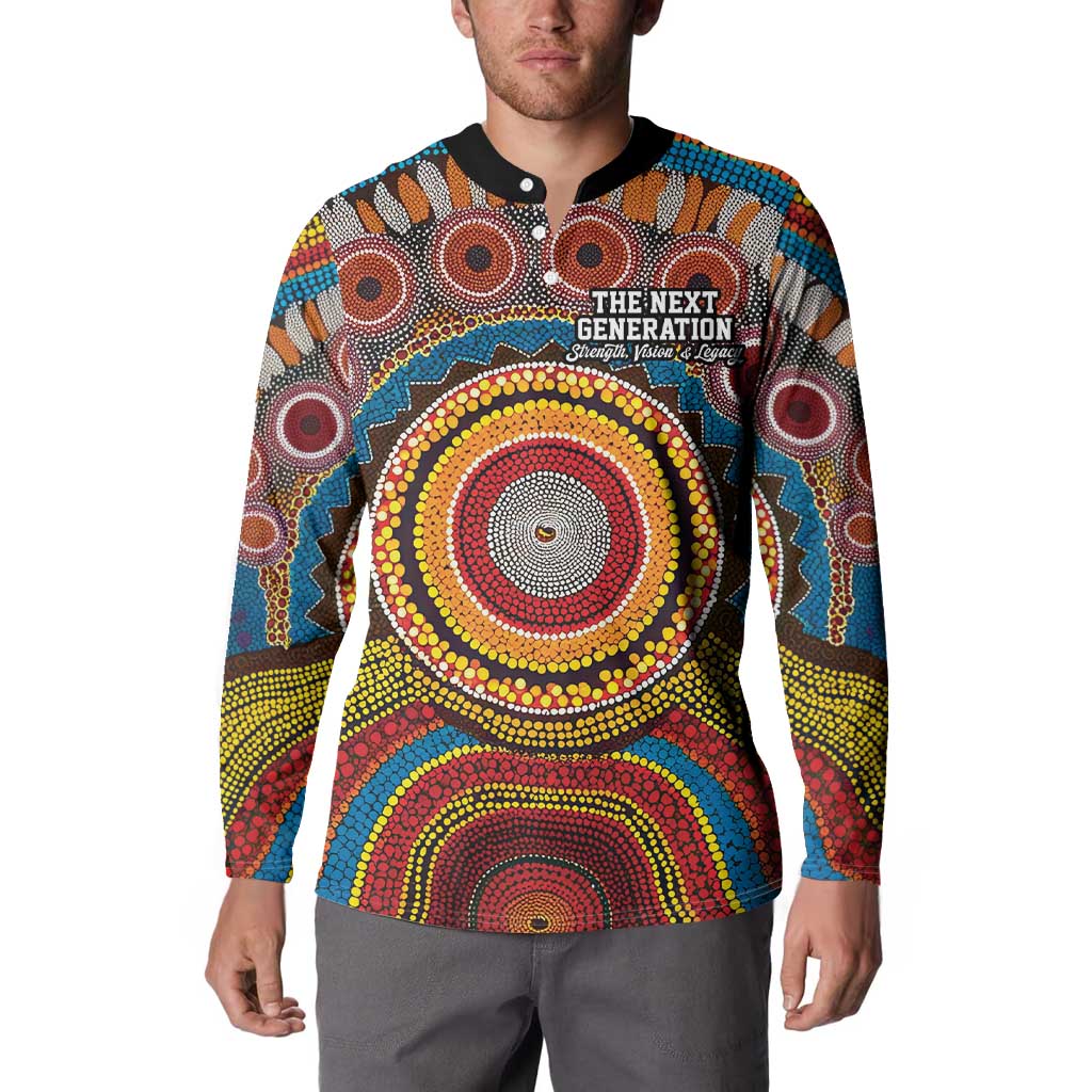 A Bright Future NAIDOC 2025 Button Sweatshirt Aboriginal Indigenous Art