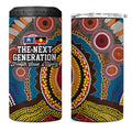 A Bright Future NAIDOC 2025 4 in 1 Can Cooler Tumbler Aboriginal Indigenous Art