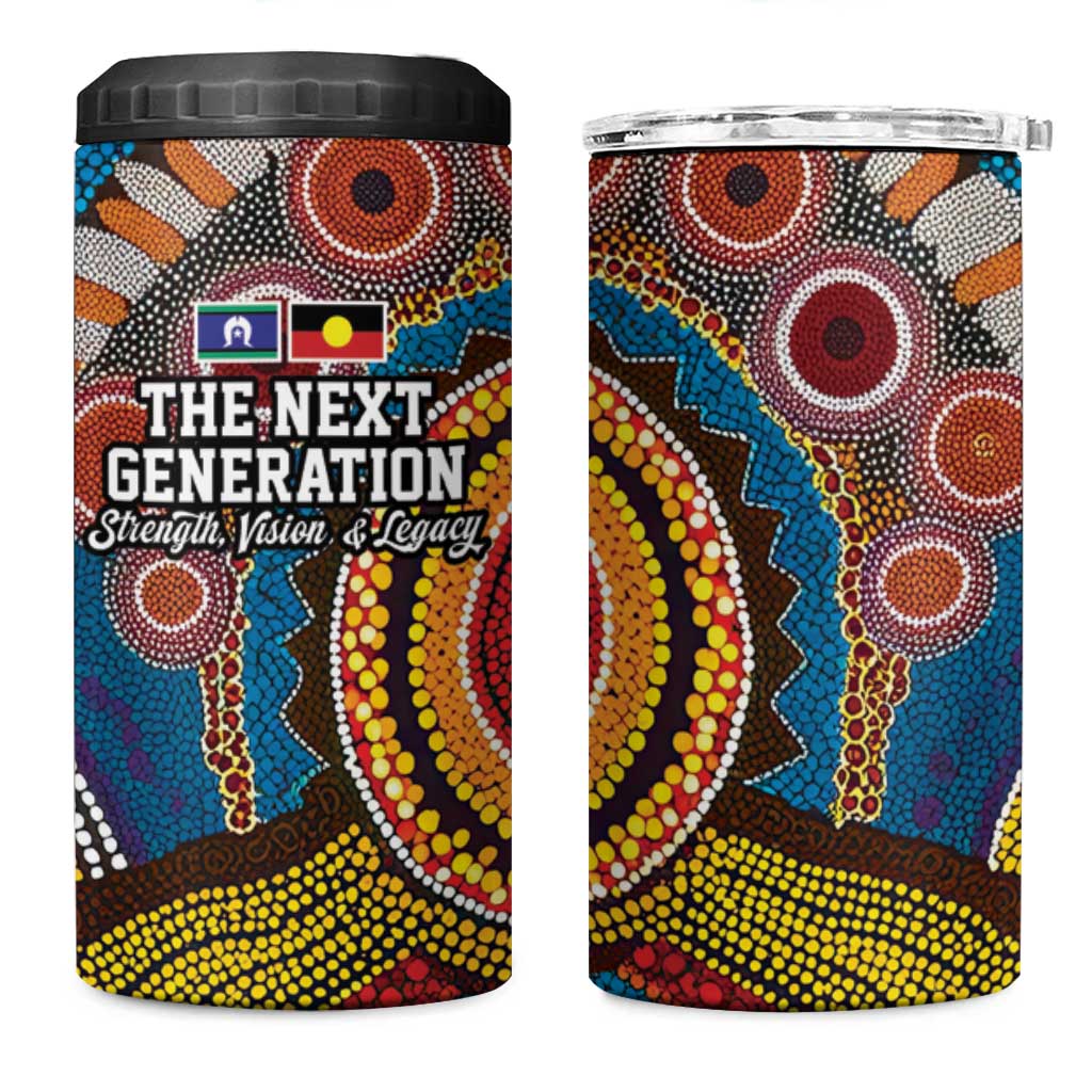 A Bright Future NAIDOC 2025 4 in 1 Can Cooler Tumbler Aboriginal Indigenous Art