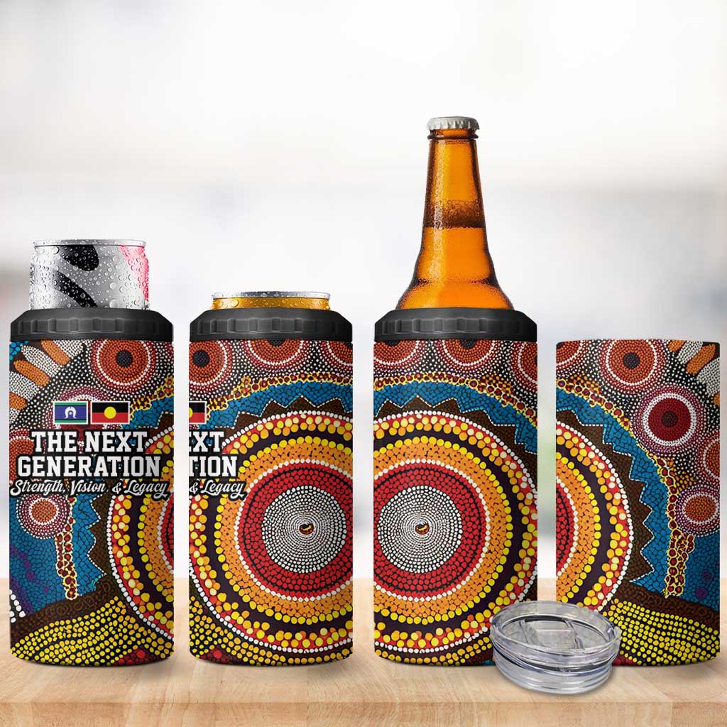 A Bright Future NAIDOC 2025 4 in 1 Can Cooler Tumbler Aboriginal Indigenous Art