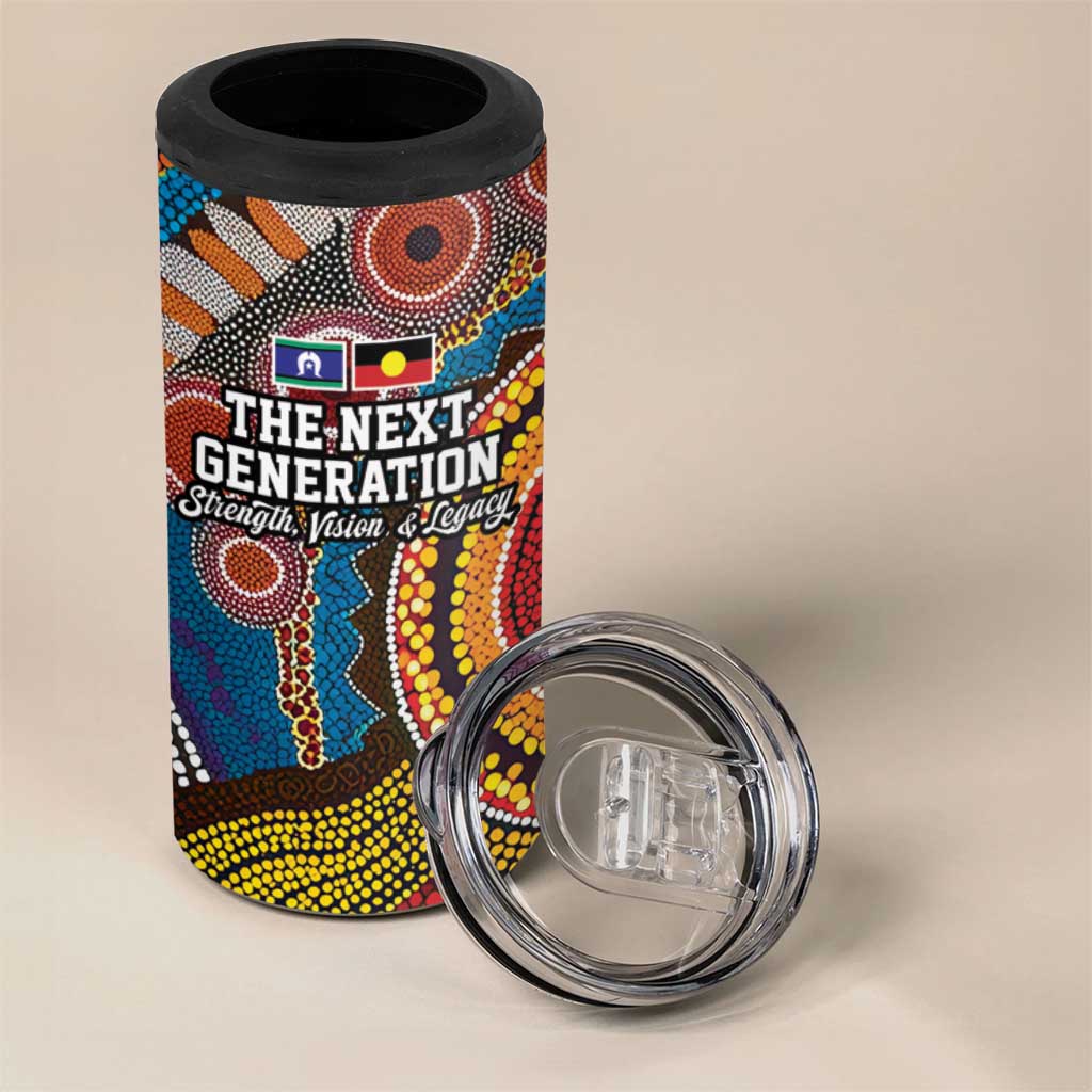 A Bright Future NAIDOC 2025 4 in 1 Can Cooler Tumbler Aboriginal Indigenous Art