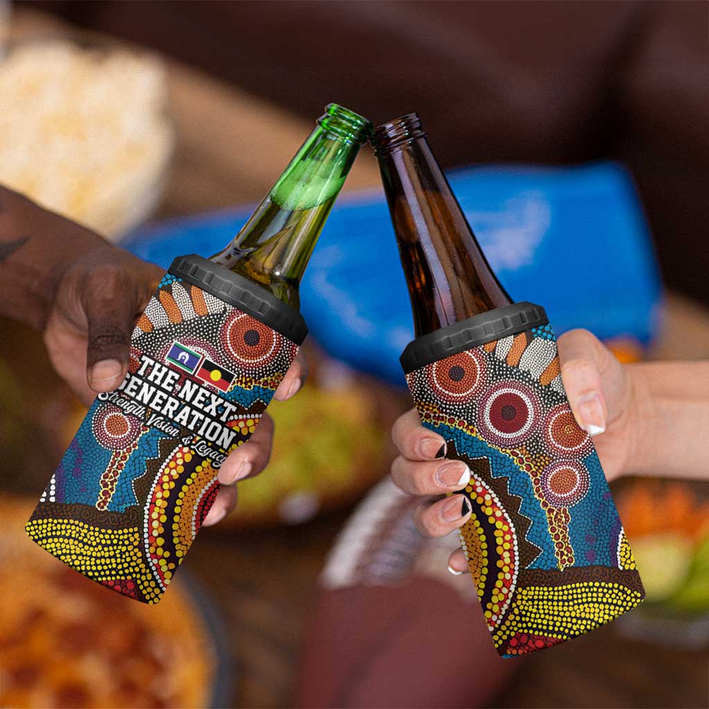 A Bright Future NAIDOC 2025 4 in 1 Can Cooler Tumbler Aboriginal Indigenous Art