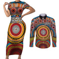 A Bright Future NAIDOC 2025 Couples Matching Short Sleeve Bodycon Dress and Long Sleeve Button Shirt Aboriginal Indigenous Art
