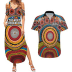 A Bright Future NAIDOC 2025 Couples Matching Summer Maxi Dress and Hawaiian Shirt Aboriginal Indigenous Art