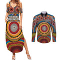 A Bright Future NAIDOC 2025 Couples Matching Summer Maxi Dress and Long Sleeve Button Shirt Aboriginal Indigenous Art