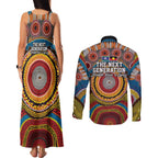 A Bright Future NAIDOC 2025 Couples Matching Tank Maxi Dress and Long Sleeve Button Shirt Aboriginal Indigenous Art
