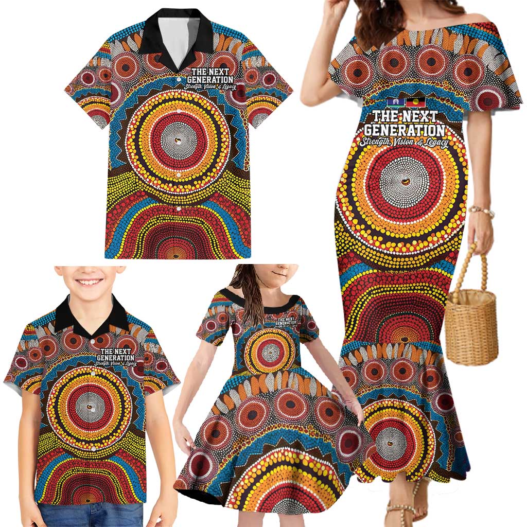 A Bright Future NAIDOC 2025 Family Matching Mermaid Dress and Hawaiian Shirt Aboriginal Indigenous Art