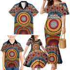 A Bright Future NAIDOC 2025 Family Matching Mermaid Dress and Hawaiian Shirt Aboriginal Indigenous Art