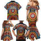 A Bright Future NAIDOC 2025 Family Matching Mermaid Dress and Hawaiian Shirt Aboriginal Indigenous Art