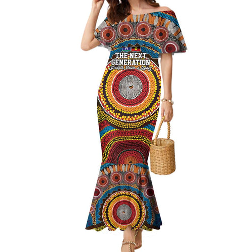 A Bright Future NAIDOC 2025 Family Matching Mermaid Dress and Hawaiian Shirt Aboriginal Indigenous Art