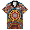 A Bright Future NAIDOC 2025 Family Matching Off The Shoulder Long Sleeve Dress and Hawaiian Shirt Aboriginal Indigenous Art