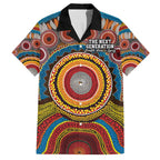 A Bright Future NAIDOC 2025 Family Matching Off The Shoulder Long Sleeve Dress and Hawaiian Shirt Aboriginal Indigenous Art