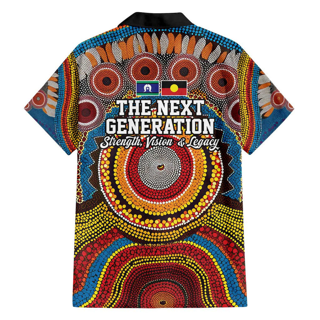 A Bright Future NAIDOC 2025 Family Matching Off The Shoulder Long Sleeve Dress and Hawaiian Shirt Aboriginal Indigenous Art