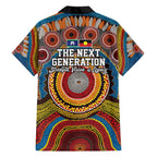 A Bright Future NAIDOC 2025 Family Matching Off The Shoulder Long Sleeve Dress and Hawaiian Shirt Aboriginal Indigenous Art