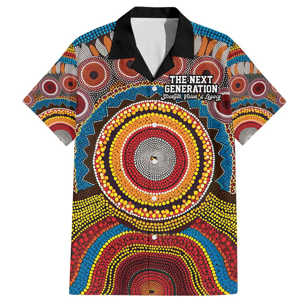 A Bright Future NAIDOC 2025 Family Matching Off Shoulder Maxi Dress and Hawaiian Shirt Aboriginal Indigenous Art