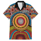 A Bright Future NAIDOC 2025 Family Matching Off Shoulder Short Dress and Hawaiian Shirt Aboriginal Indigenous Art