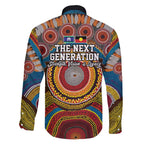 A Bright Future NAIDOC 2025 Family Matching Off Shoulder Short Dress and Hawaiian Shirt Aboriginal Indigenous Art
