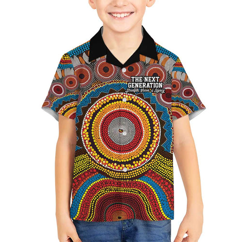 A Bright Future NAIDOC 2025 Family Matching Off Shoulder Short Dress and Hawaiian Shirt Aboriginal Indigenous Art