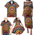 A Bright Future NAIDOC 2025 Family Matching Puletasi and Hawaiian Shirt Aboriginal Indigenous Art