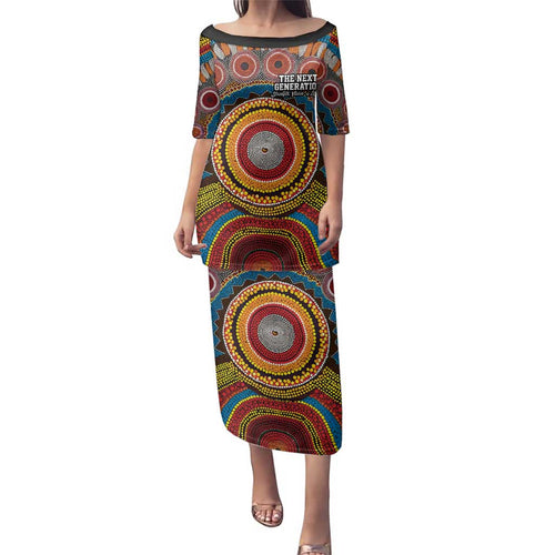 A Bright Future NAIDOC 2025 Family Matching Puletasi and Hawaiian Shirt Aboriginal Indigenous Art