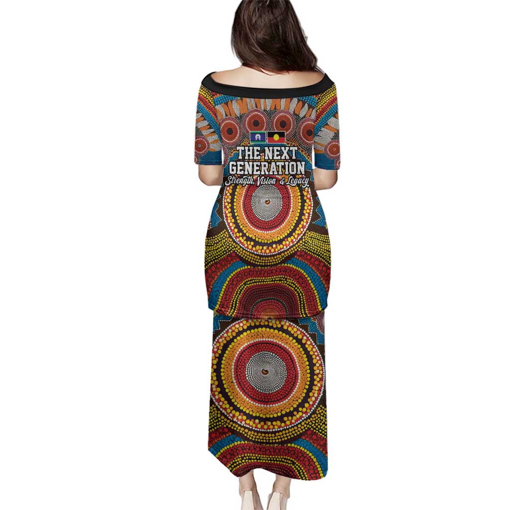 A Bright Future NAIDOC 2025 Family Matching Puletasi and Hawaiian Shirt Aboriginal Indigenous Art