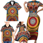 A Bright Future NAIDOC 2025 Family Matching Short Sleeve Bodycon Dress and Hawaiian Shirt Aboriginal Indigenous Art
