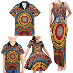 A Bright Future NAIDOC 2025 Family Matching Tank Maxi Dress and Hawaiian Shirt Aboriginal Indigenous Art