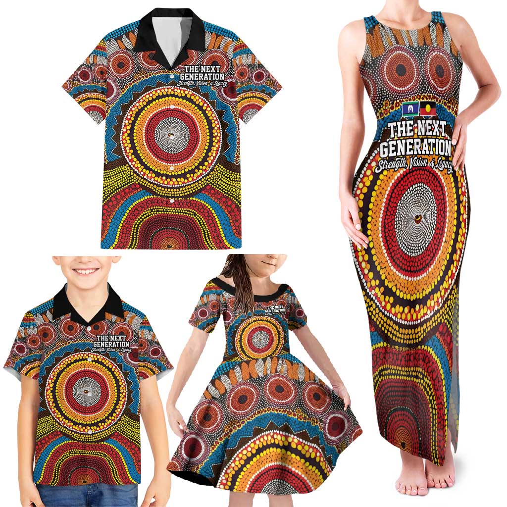 A Bright Future NAIDOC 2025 Family Matching Tank Maxi Dress and Hawaiian Shirt Aboriginal Indigenous Art