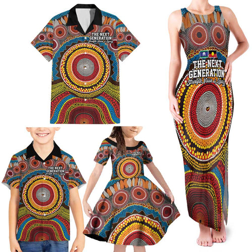A Bright Future NAIDOC 2025 Family Matching Tank Maxi Dress and Hawaiian Shirt Aboriginal Indigenous Art