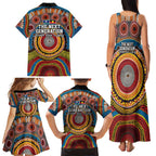 A Bright Future NAIDOC 2025 Family Matching Tank Maxi Dress and Hawaiian Shirt Aboriginal Indigenous Art