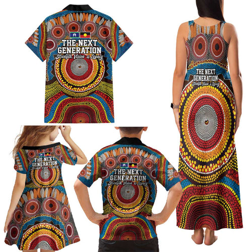 A Bright Future NAIDOC 2025 Family Matching Tank Maxi Dress and Hawaiian Shirt Aboriginal Indigenous Art