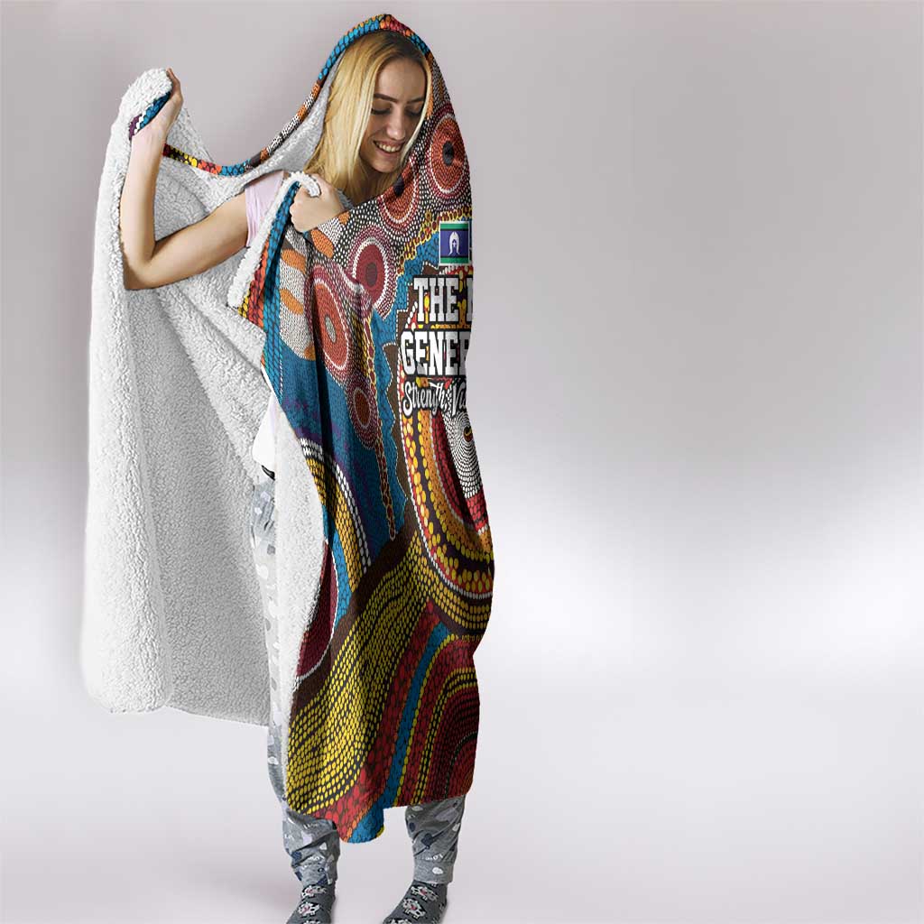 A Bright Future NAIDOC 2025 Hooded Blanket Aboriginal Indigenous Art
