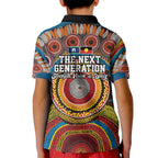 A Bright Future NAIDOC 2025 Kid Polo Shirt Aboriginal Indigenous Art