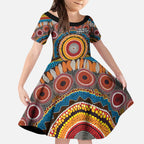 A Bright Future NAIDOC 2025 Kid Short Sleeve Dress Aboriginal Indigenous Art