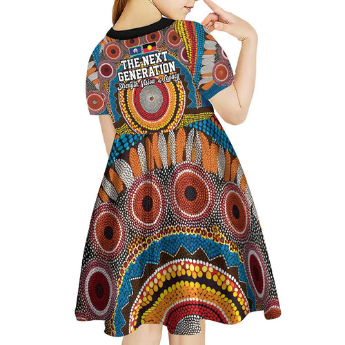 A Bright Future NAIDOC 2025 Kid Short Sleeve Dress Aboriginal Indigenous Art