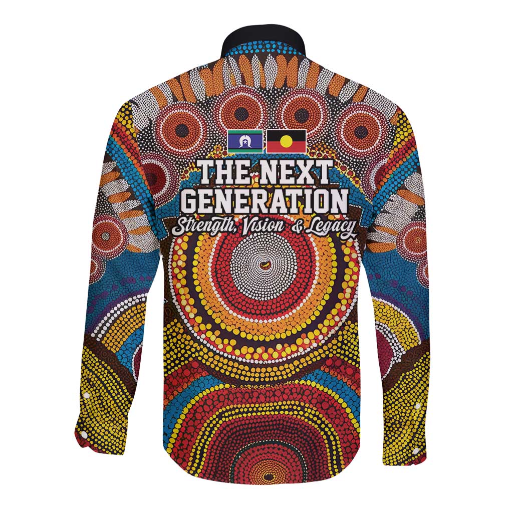 A Bright Future NAIDOC 2025 Long Sleeve Button Shirt Aboriginal Indigenous Art