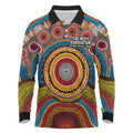 A Bright Future NAIDOC 2025 Long Sleeve Polo Shirt Aboriginal Indigenous Art