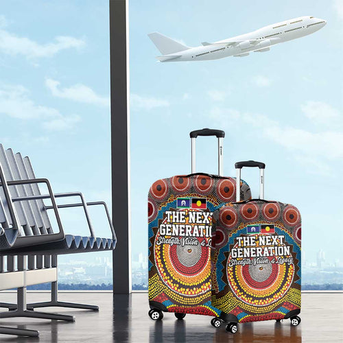 A Bright Future NAIDOC 2025 Luggage Cover Aboriginal Indigenous Art