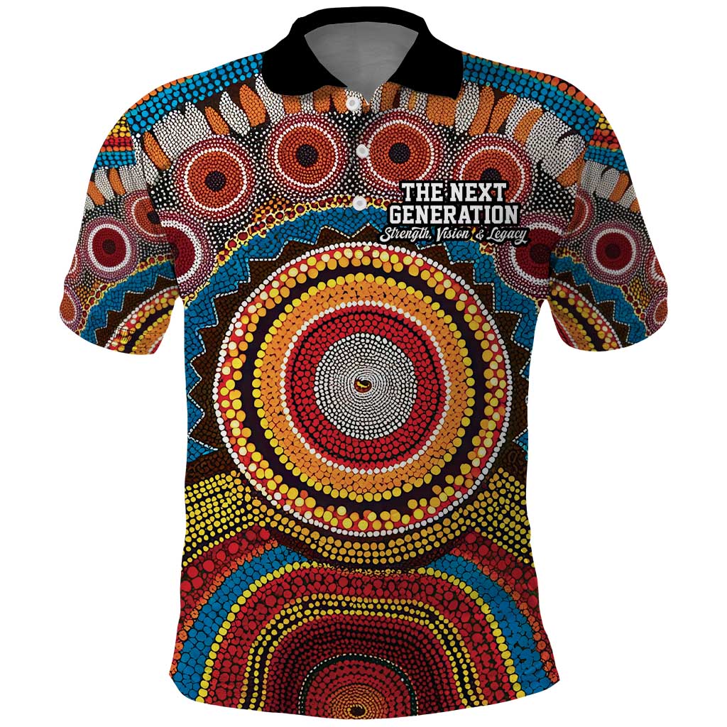 A Bright Future NAIDOC 2025 Polo Shirt Aboriginal Indigenous Art