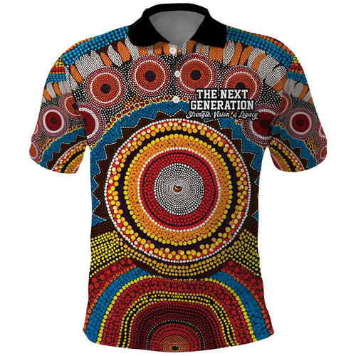 A Bright Future NAIDOC 2025 Polo Shirt Aboriginal Indigenous Art