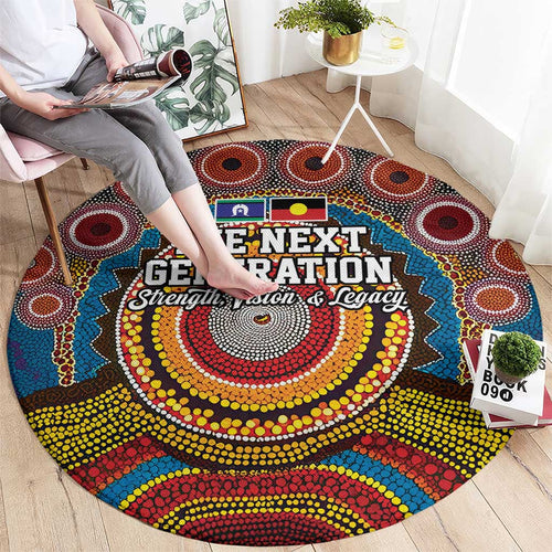A Bright Future NAIDOC 2025 Round Carpet Aboriginal Indigenous Art
