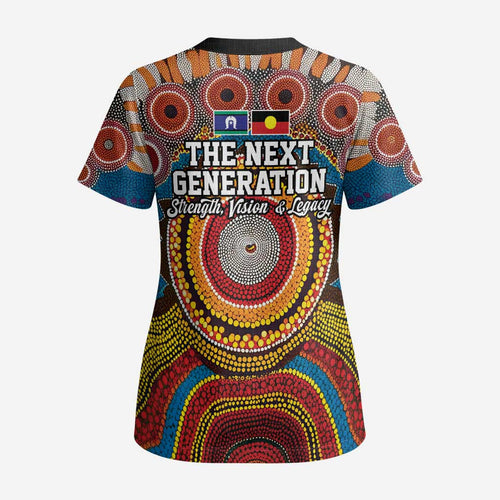 A Bright Future NAIDOC 2025 Scrub Top Aboriginal Indigenous Art - Aussie Hoodie