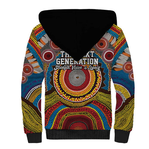 A Bright Future NAIDOC 2025 Sherpa Hoodie Aboriginal Indigenous Art